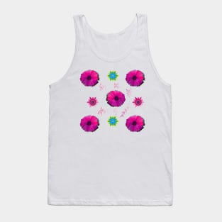 Floral Pattern Design Tank Top